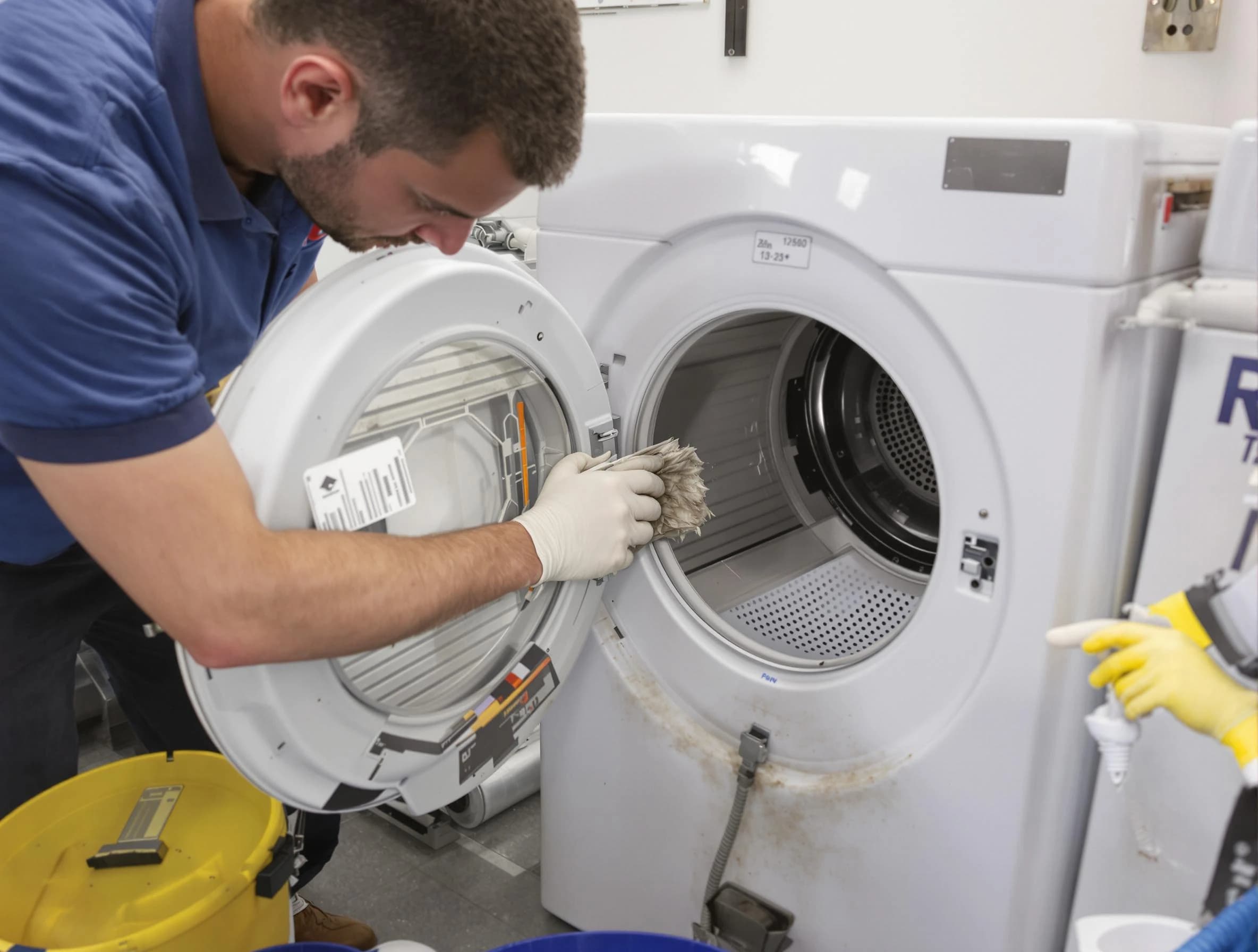 Ontario Dryer Vent Cleaning specialist performing detailed lint trap cleaning service in Ontario