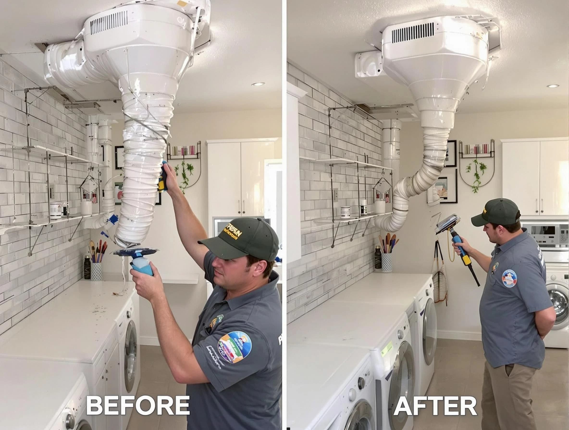 Professional dryer exhaust vent cleaning by Ontario Dryer Vent Cleaning in Ontario