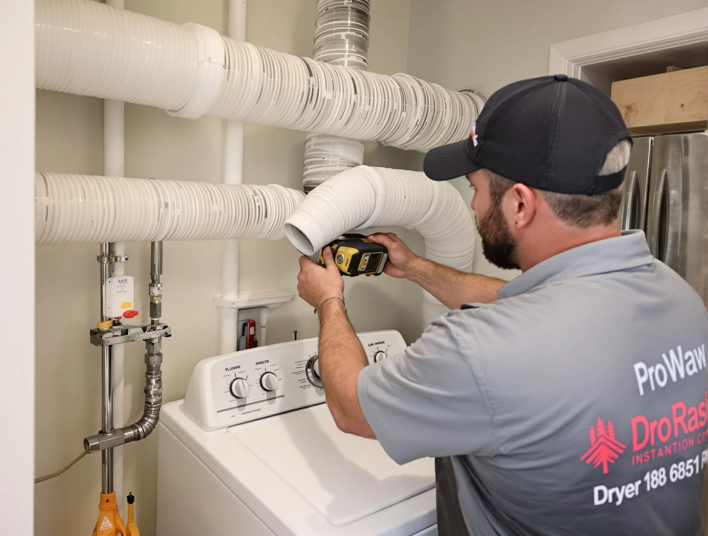Professional dryer vent hose installation by Ontario Dryer Vent Cleaning in Ontario