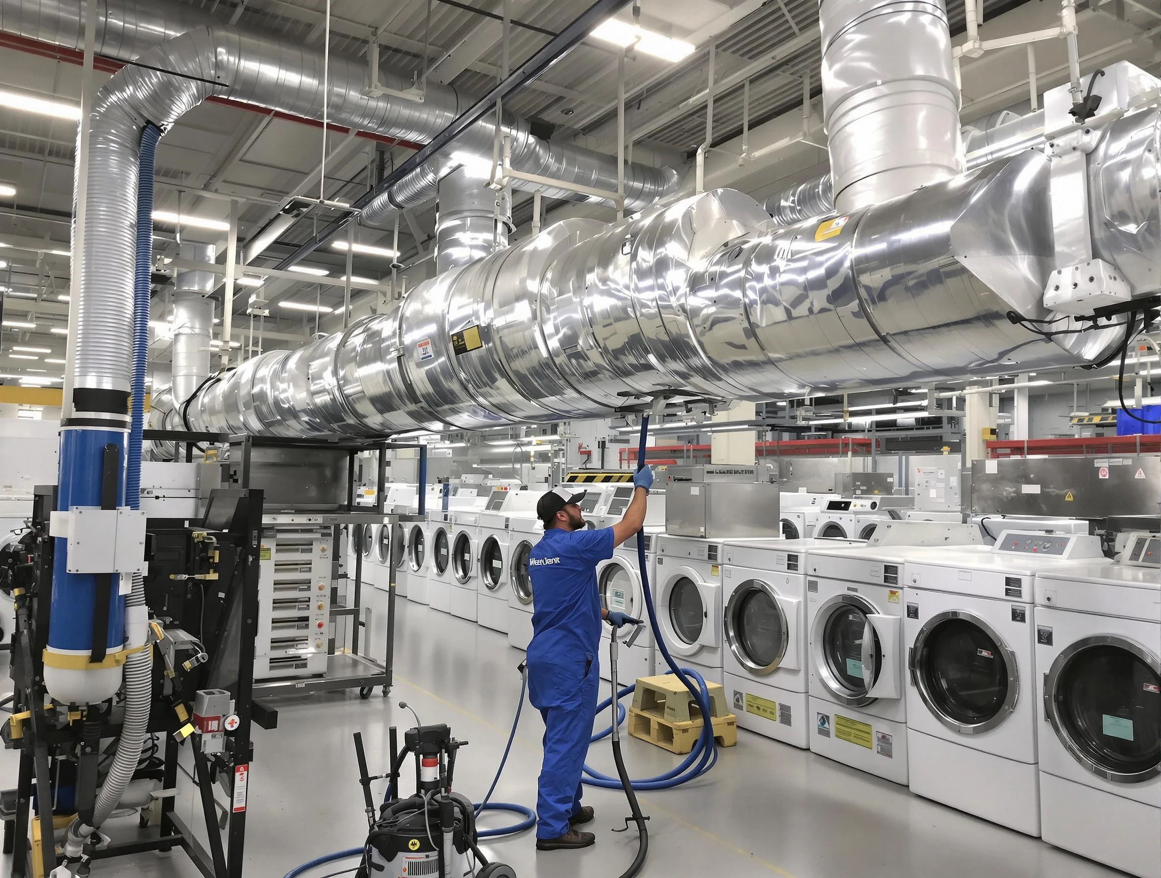 Ontario Dryer Vent Cleaning team performing heavy-duty industrial dryer vent cleaning in Ontario